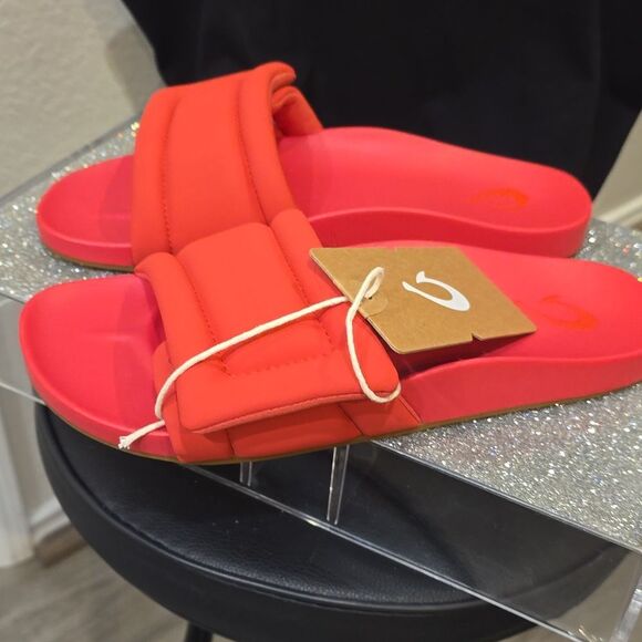 Olukai Sunbeam Slide Sandals- Lehua Flower - Picture 13 of 16